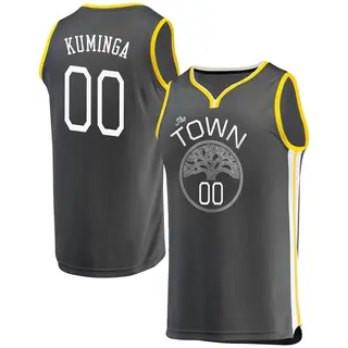 Golden State Warriors Men's Jonathan Kuminga Gold Fast Break Charcoal Jersey - Statement Edition