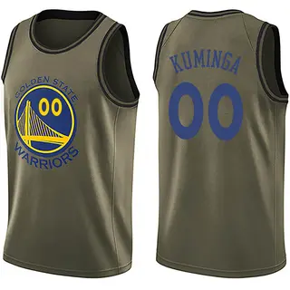 Golden State Warriors Men's Jonathan Kuminga Gold Swingman Green Salute to Service Jersey