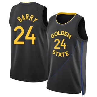 Golden State Warriors Men's Rick Barry Gold Swingman Black 2024/25 Statement Edition Jersey
