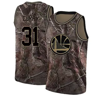 Golden State Warriors Men's Seth Curry Gold Swingman Camo Realtree Collection Jersey