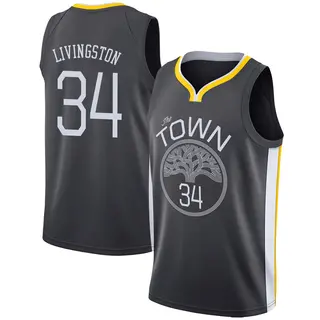 Golden State Warriors Men's Shaun Livingston Gold Swingman Black Jersey - Statement Edition