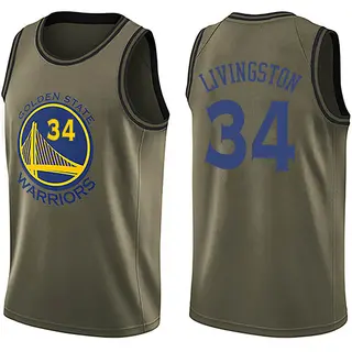 Golden State Warriors Men's Shaun Livingston Gold Swingman Green Salute to Service Jersey