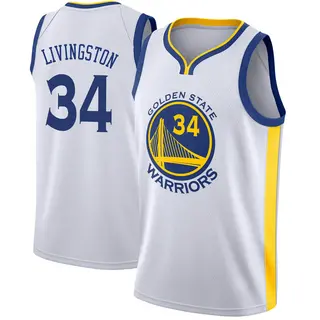 Golden State Warriors Men's Shaun Livingston Gold Swingman White Jersey - Association Edition