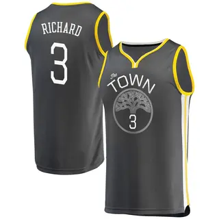 Golden State Warriors Men's Will Richard Gold Fast Break Charcoal Jersey - Statement Edition