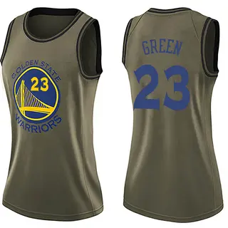 Golden State Warriors Women's Draymond Green Gold Swingman Green Salute to Service Jersey