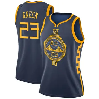 Golden State Warriors Women's Draymond Green Gold Swingman Navy 2018/19 Jersey - City Edition