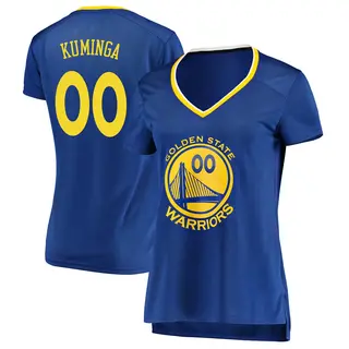 Golden State Warriors Women's Jonathan Kuminga Gold Fast Break Royal Jersey - Icon Edition