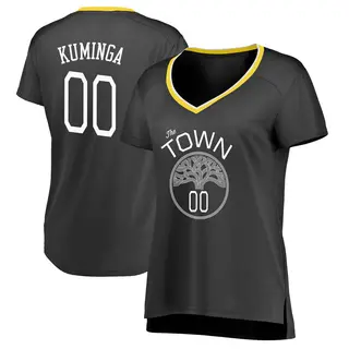 Golden State Warriors Women's Jonathan Kuminga Gold Swingman Black Jersey - Statement Edition