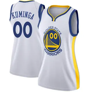 Golden State Warriors Women's Jonathan Kuminga Gold Swingman White Jersey - Association Edition