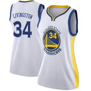 Golden State Warriors Women's Shaun Livingston Gold Swingman White Jersey - Association Edition