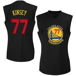 Golden State Warriors Women's Taevion Kinsey Gold Swingman Black New Fashion Jersey