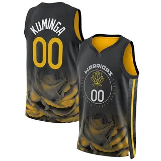 Golden State Warriors Youth Jonathan Kuminga Gold Swingman Black 2022/23 City Edition Jersey