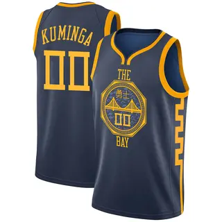Golden State Warriors Youth Jonathan Kuminga Gold Swingman Navy 2018/19 Jersey - City Edition
