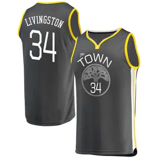 Golden State Warriors Youth Shaun Livingston Gold Fast Break Charcoal Jersey - Statement Edition